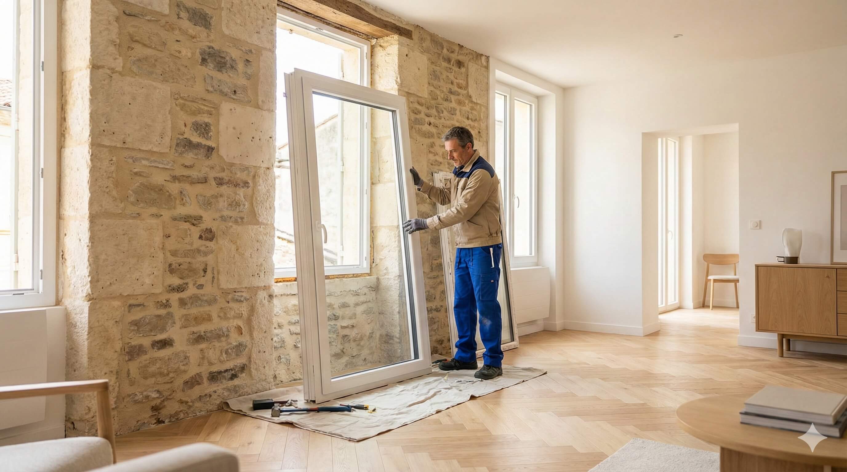 Pose de fenêtres double vitrage Trignac